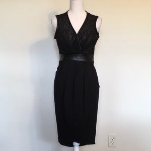 Tt Collection Desiree CrossFront Silk/Leather Mini